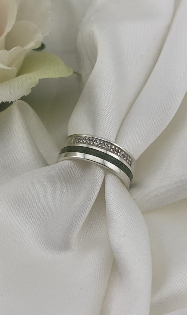 Double Inlay Ashes And Stone Band