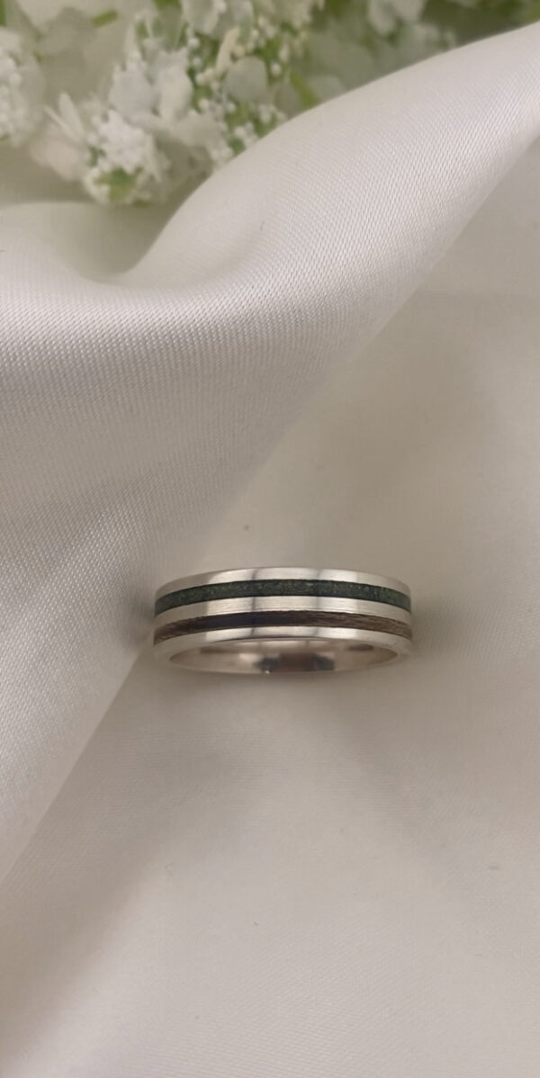 Double Inlay Wood And Ashes Band