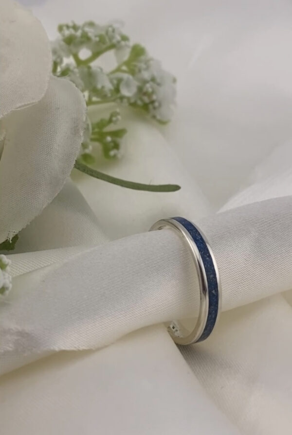 Memorial Flat Band With Full Inlay