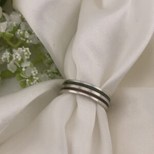 Double Inlay Wood And Ashes Band