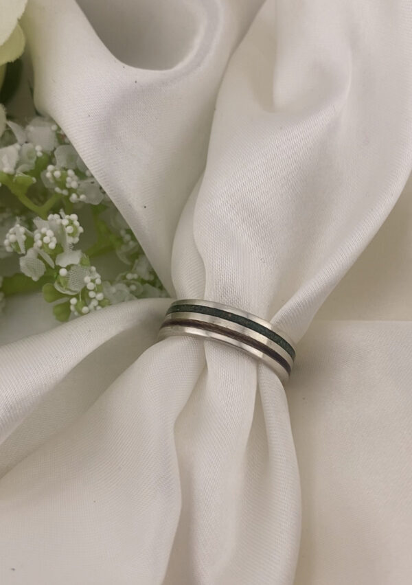 Double Inlay Wood And Ashes Band