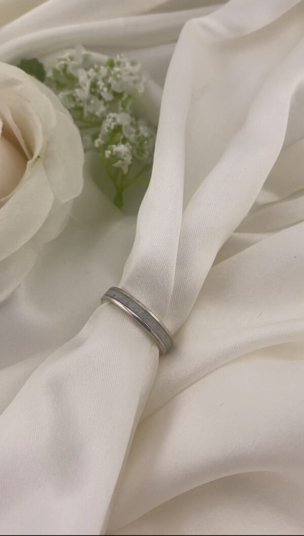 Memorial Flat Band With Full Inlay