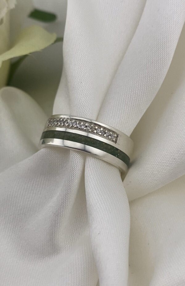 Double Inlay Ashes And Stone Band