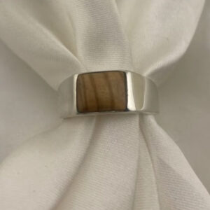 Rectangle Wood Signet Memorial Chamber Ring