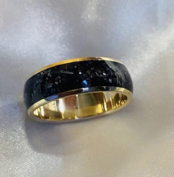 Memorial Flat Band With Full Inlay