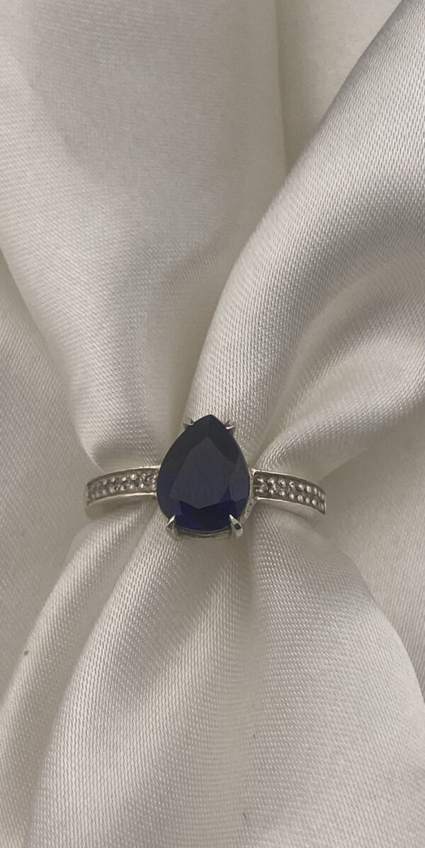 Teardrop Pave Set Memorial Chamber Ring