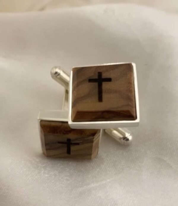Personalised Olive Wood Cufflinks