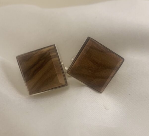 Personalised Olive Wood Cufflinks