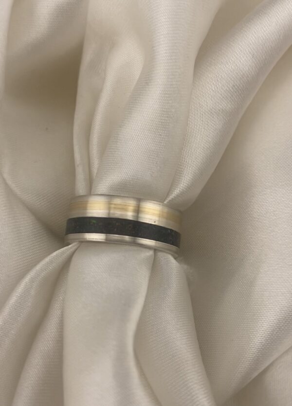 Silver & Gold Double Inlay Band