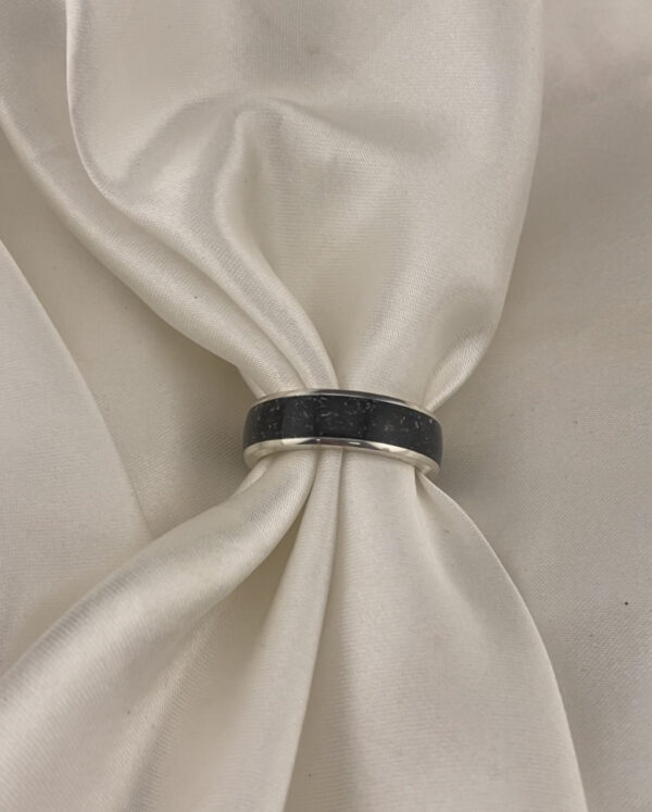 Memorial Flat Band With Full Inlay