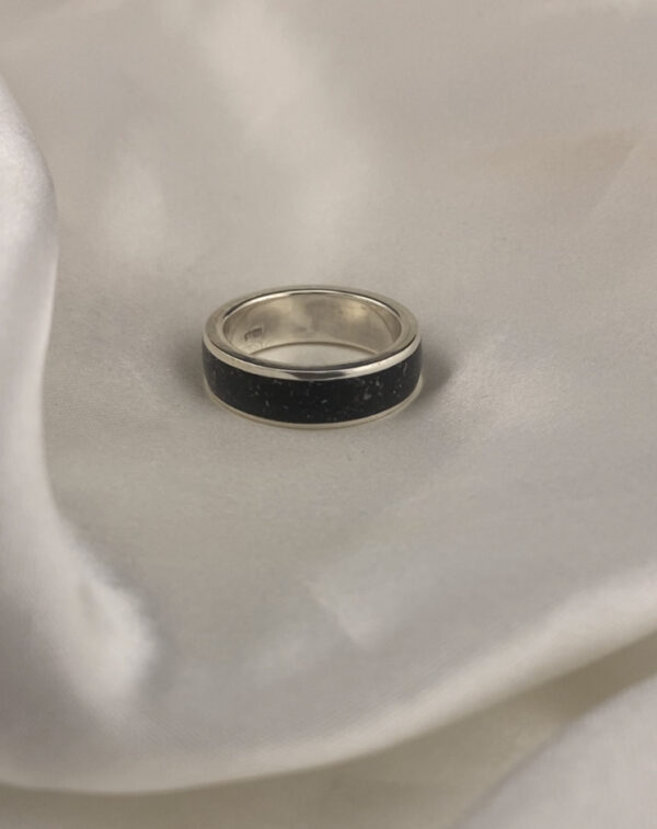 Memorial Flat Band With Full Inlay
