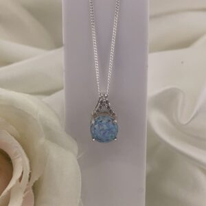 Solitaire Arch Ashes & Opal Pendant